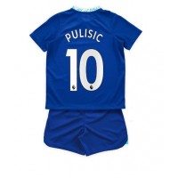 Dres Chelsea Christian Pulisic #10 Domaci za djecu 2022-23 Kratak Rukav (+ kratke hlače)